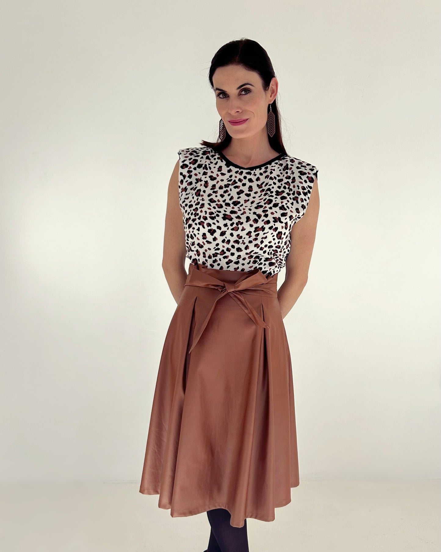 High Waist Skirt (Caramel)