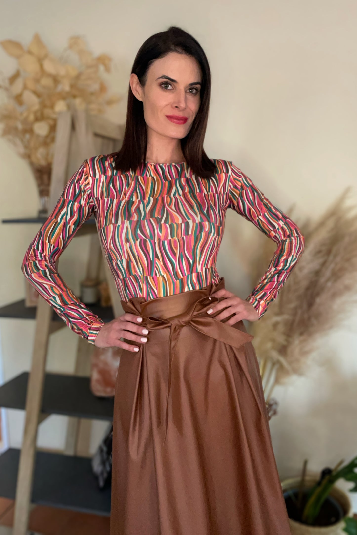 High Waist Skirt (Caramel)