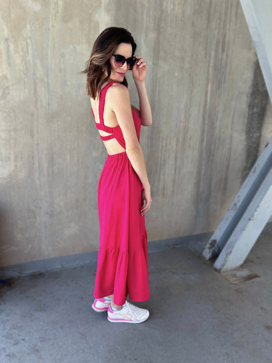 Monaco Dress (Hot Pink)