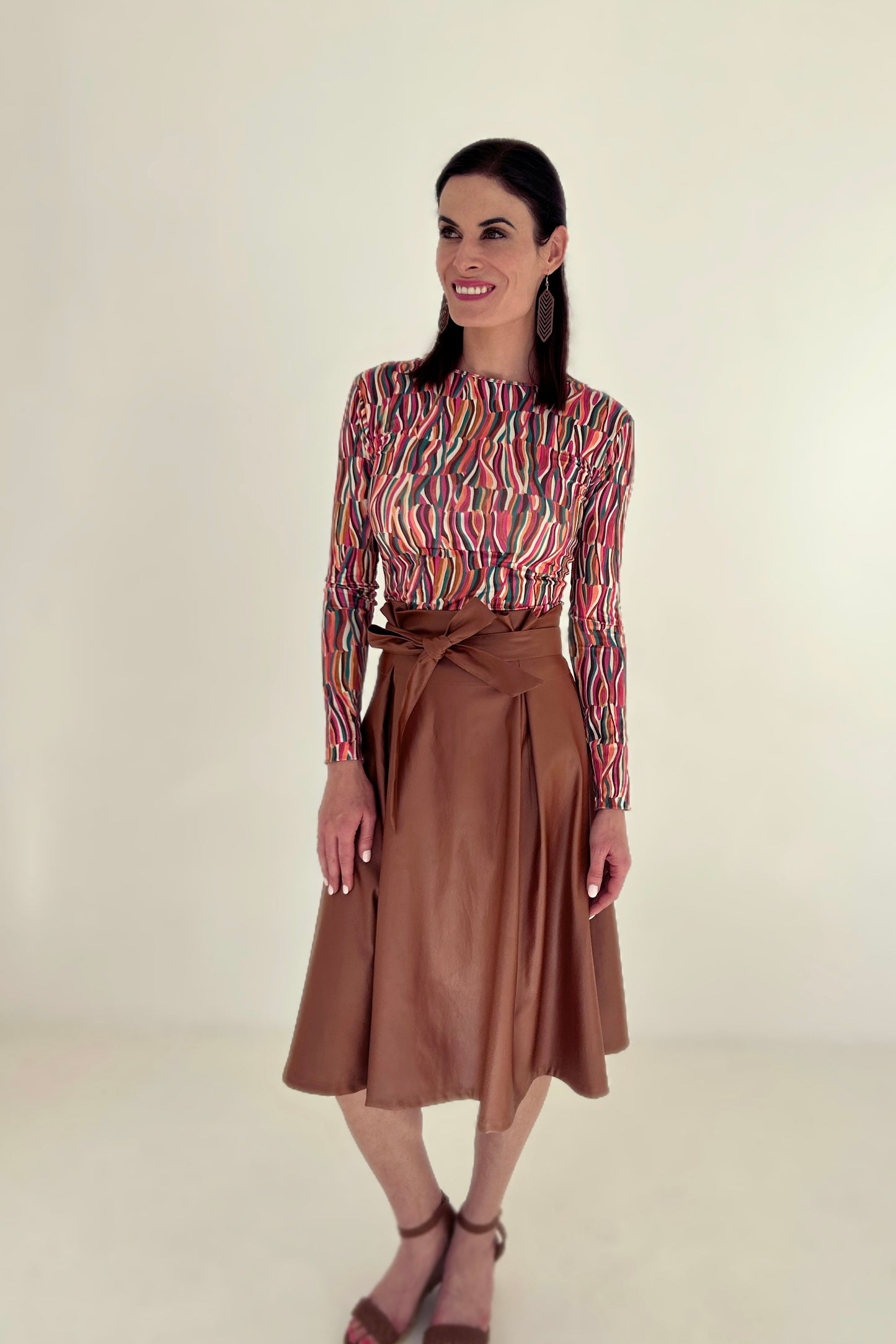 High Waist Skirt (Caramel)