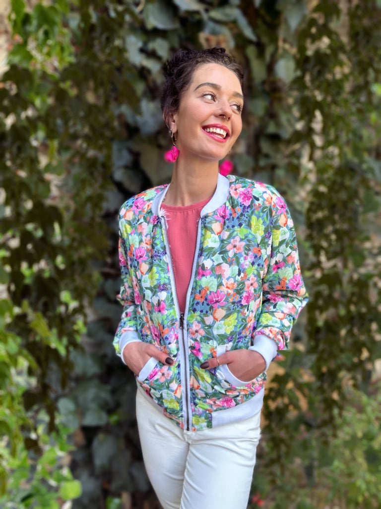 Reversible Bomber Jacket (White)