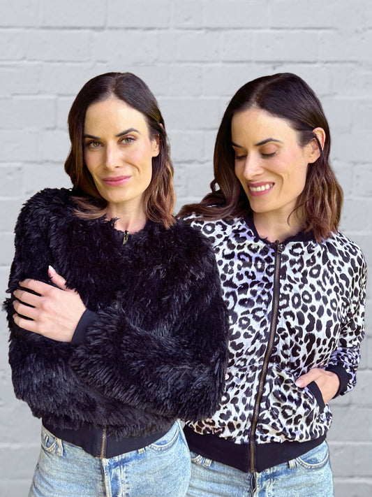 Reversible Fluff & Leopard Bomber
