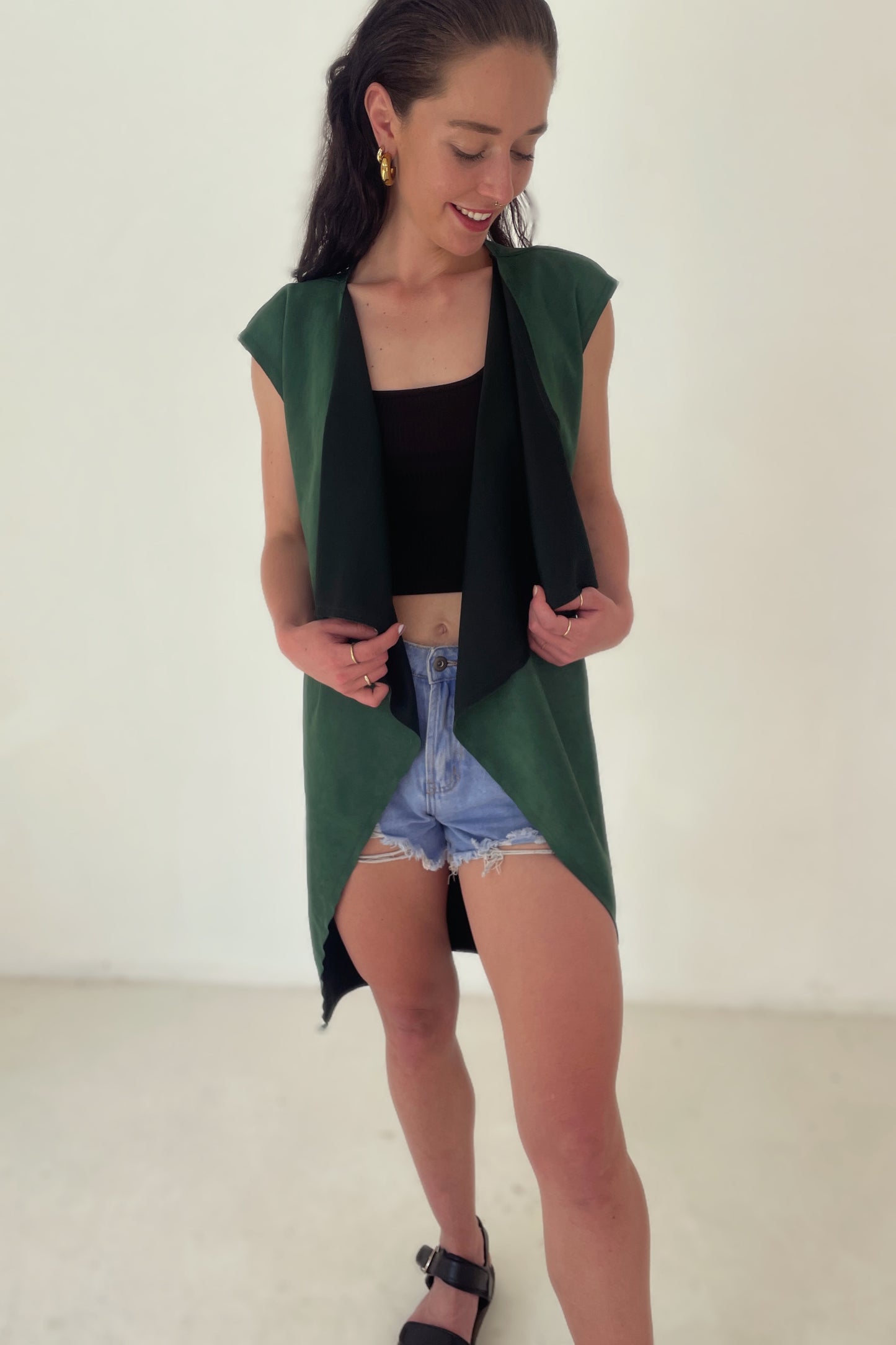 Sleeveless Waterfall Coat (3 colours)