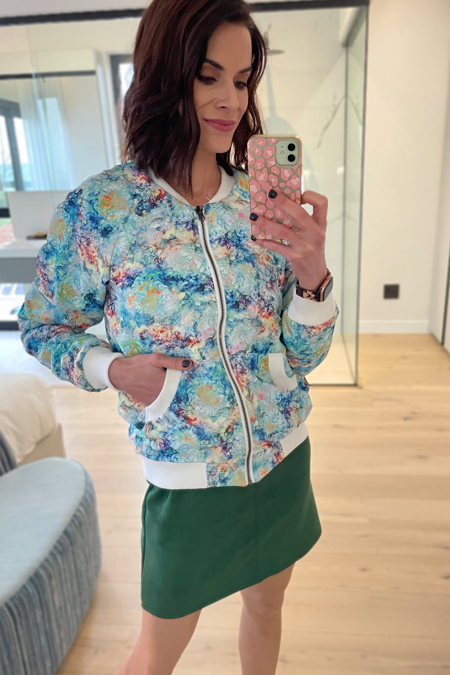 Reversible Bomber Jacket (White)