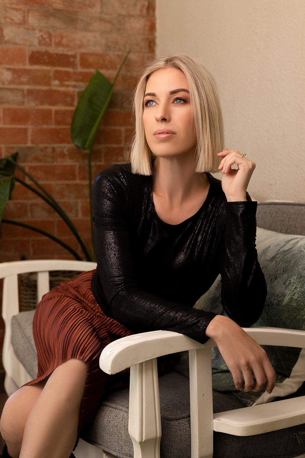 Long Copper Skirt