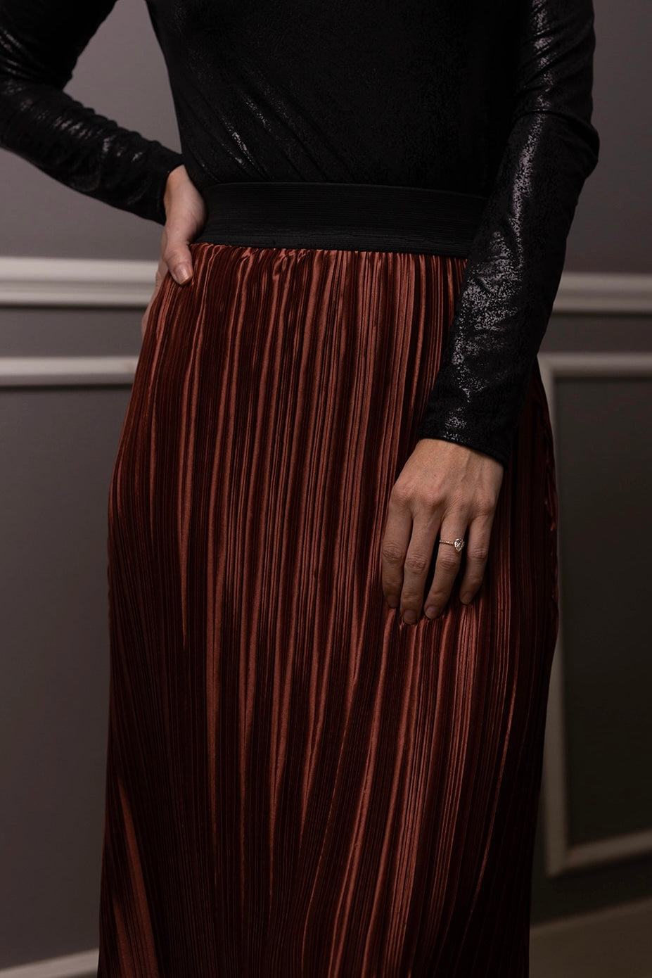 Midi Copper Skirt