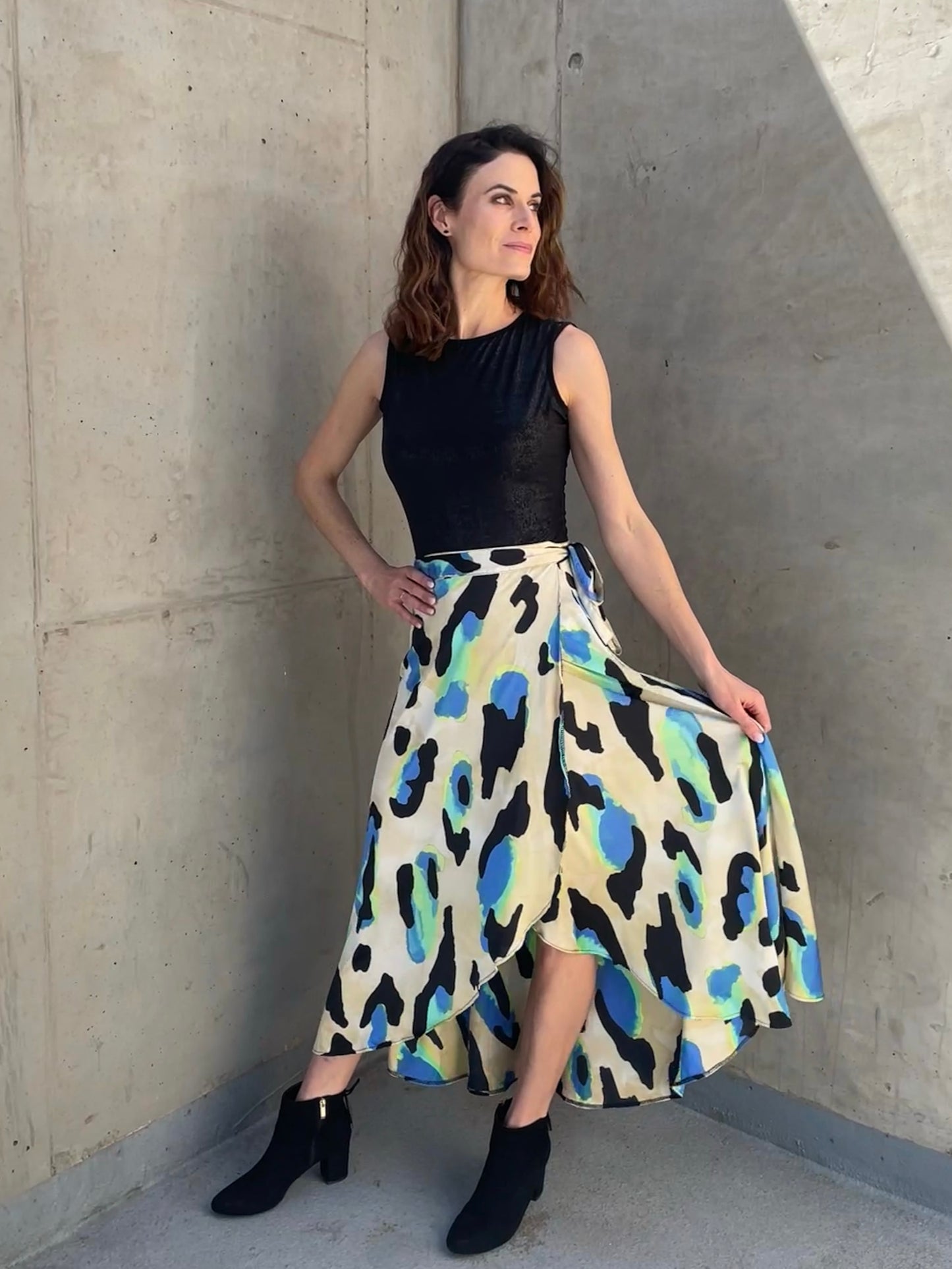 Satin Wrap Skirt