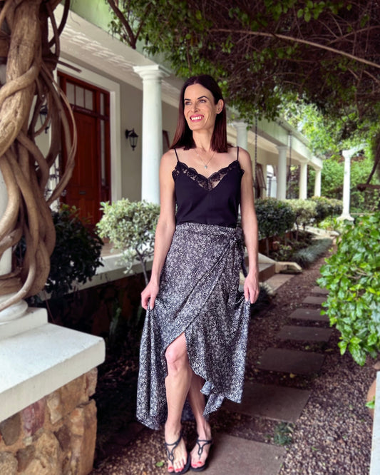 Satin Wrap Skirt