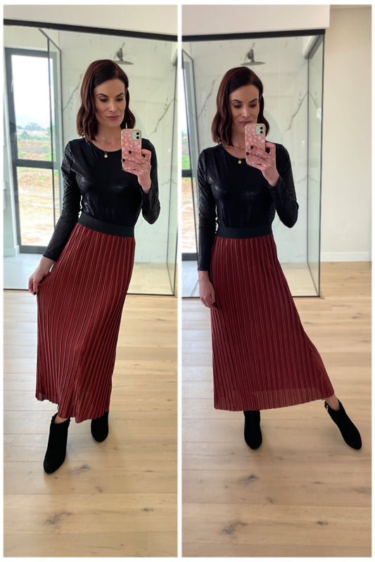 Long Copper Skirt