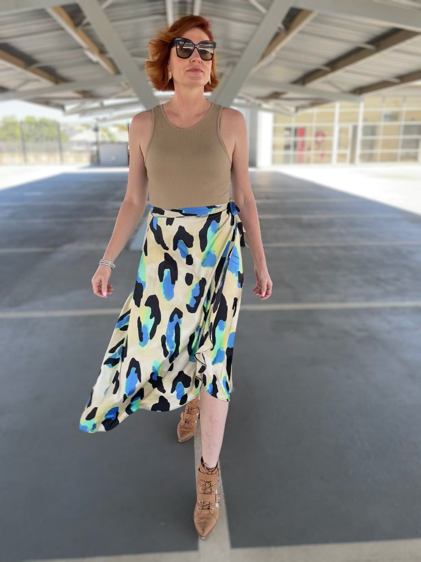 Satin Wrap Skirt