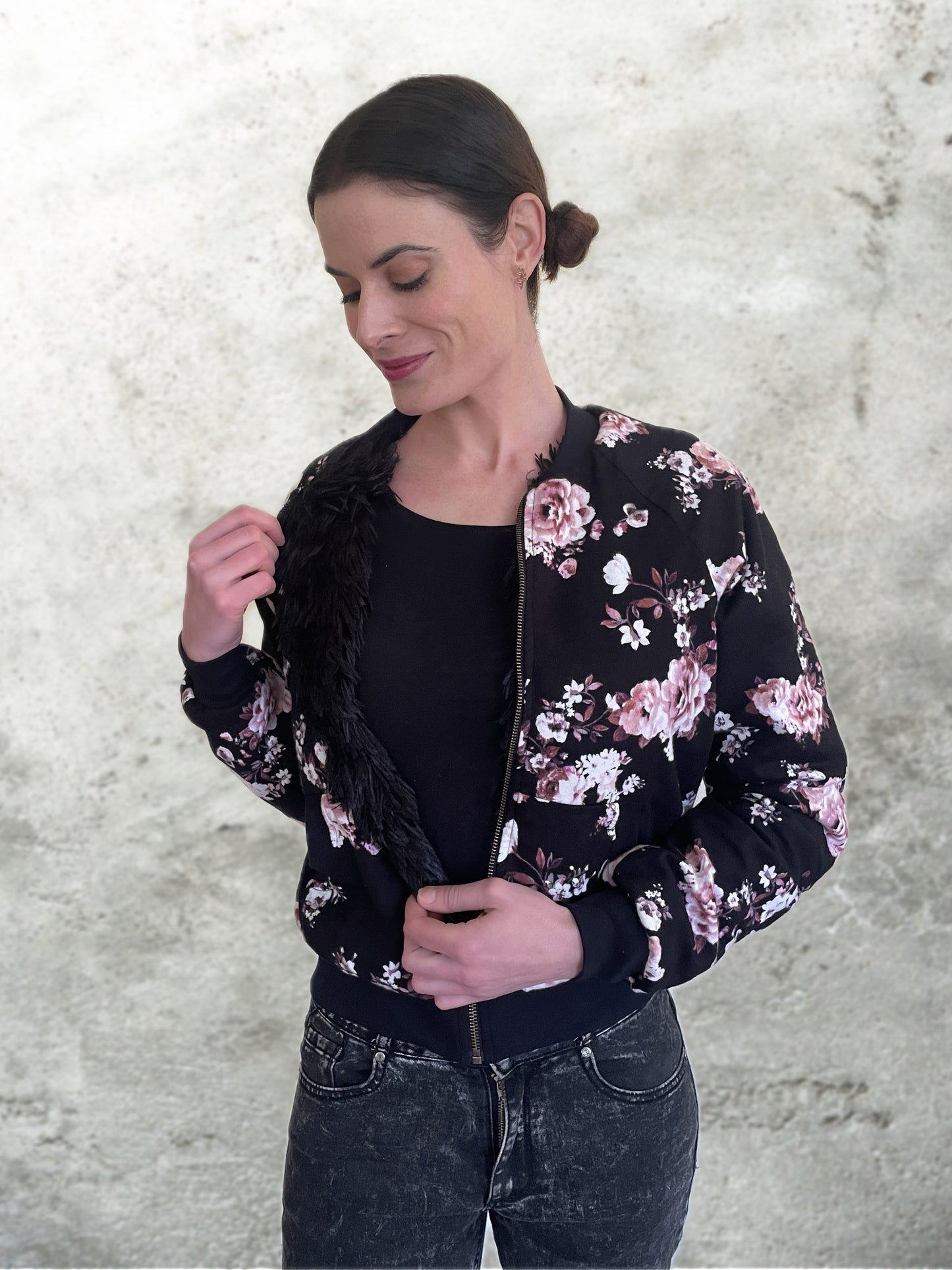 Floral Reversible Bomber Jacket