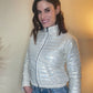 Pearl Metallic Bomber Jacket