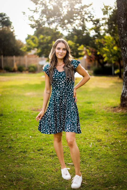 Green Leopard Dress